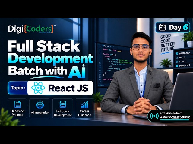 🚀 Full Stack Development Batch with AI | Day-6 | Final Year | DigiCoders Technologies #placement #ai