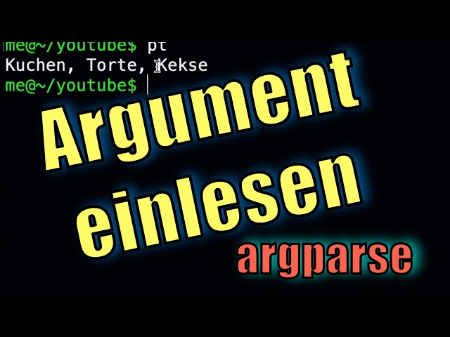 Learn Python – argparse simply explained: reading an argument