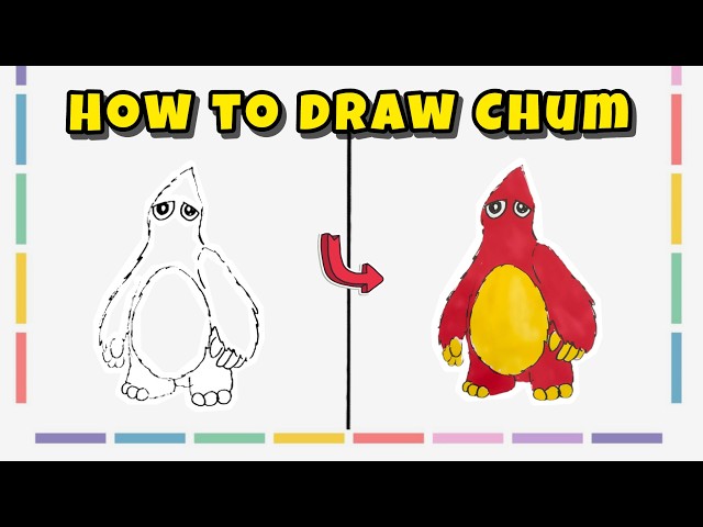 How to Draw Chum Chompkins from Poppy Playtime – Game Tutorial