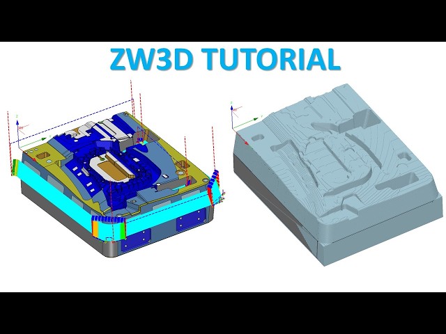 ZW3D CAM Tutorial 71 | 3 Axis Machining - Mill 3D Rough Mold & Die