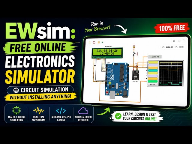 EWsim -  Free Online Electronics Simulator – Circuit Simulation Without Installing Anything