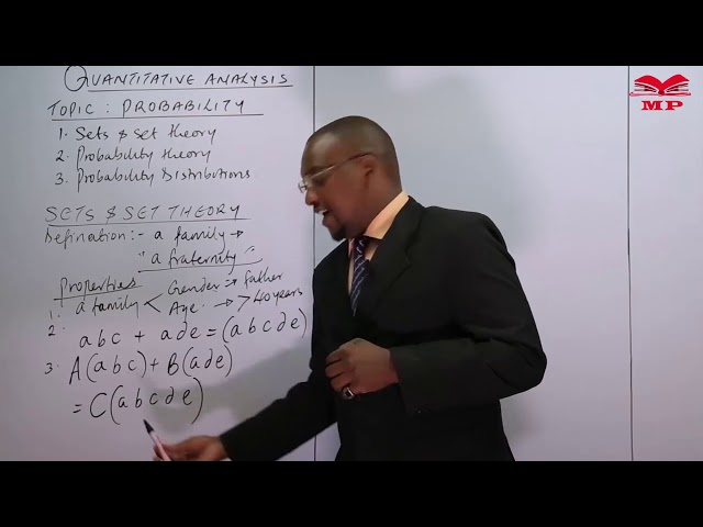 QUANTITATIVE ANALYSIS - PROBABILITY
