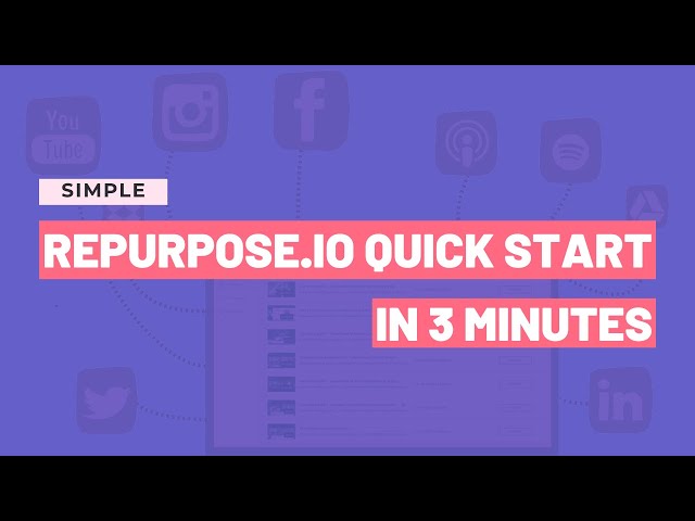 Repurpose.io Quick Start Guide for Beginners