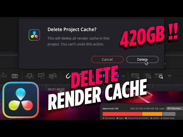 How to delete render cache in Davinci Resolve  - Free up drive space