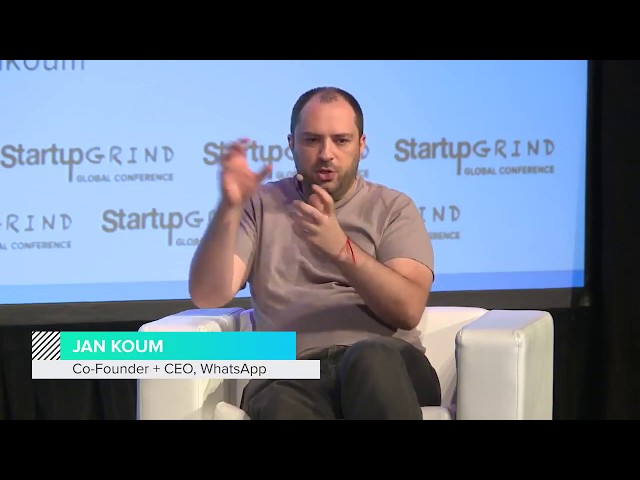 Jan Koum (WhatsApp founder) interview at Startup Grind Global Conference