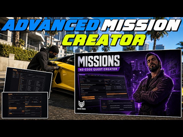 Quests System & Modular Mission Creator | MICIO Mods | QBCore/ESX | FiveM Tutorial #299