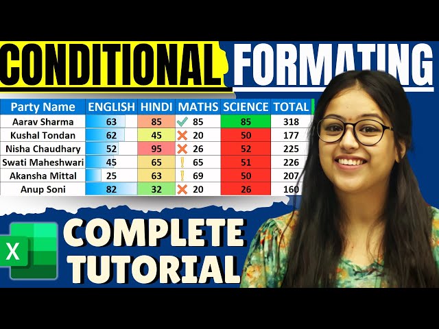 Conditional Formatting in Excel || Complete Tutorial || In Hindi