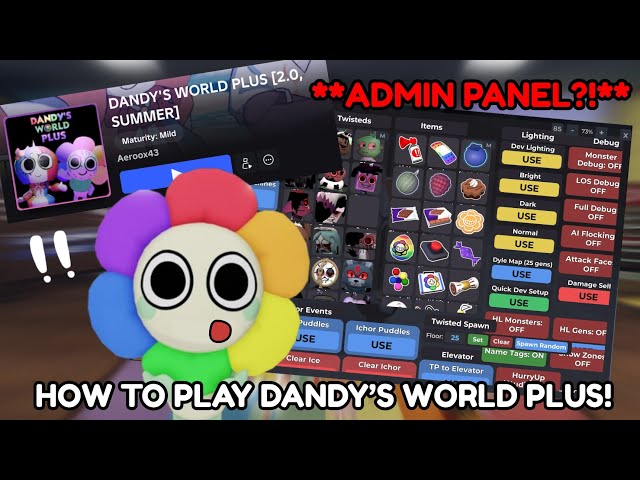 ¿Admin en el Dandy’s World modificado?! ¡Tutorial de Dandy’s World Plus! (Roblox)