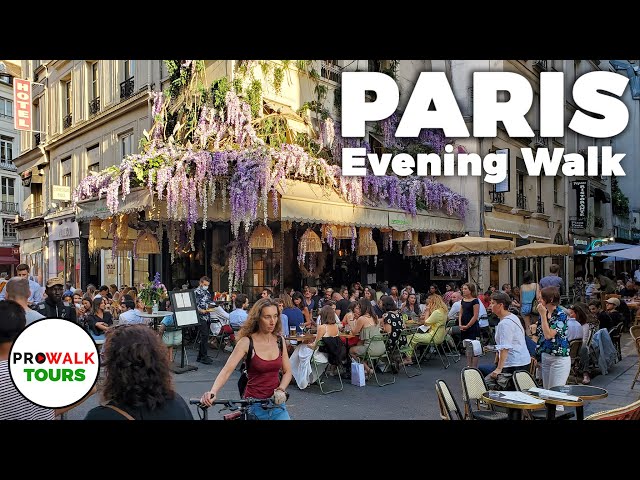 Paris Evening Walking Tour 🇫🇷 | Night Walk & Bike Ride to the Louvre (7.2M Views) 4K