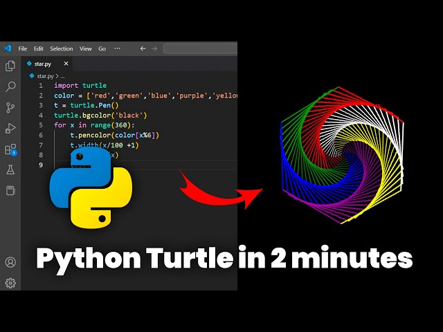 Python Turtle Graphics | Turtle Python | Python turtle graphics code | Python Tutorial Learn Python