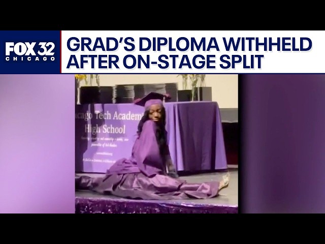 Chicago graduate says diploma was withheld after viral graduation split