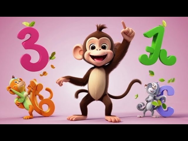 Five Little Monkeys Jump and Count | Fun Numbers Song for Kids | Learn 1 to 5 with Jumping Monkeys
