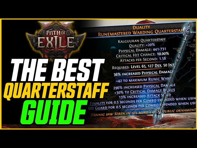 HOW TO GET THE BEST QUARTERSTAFF IN POE2 (900+ pDPS)! Step By Step Guide// Path of Exile 2 Monk