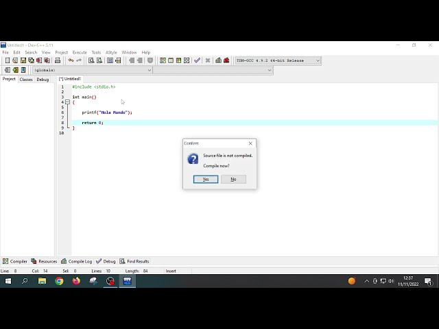 📱 Programación Express⚡ "Hola Mundo" en C en 1 min