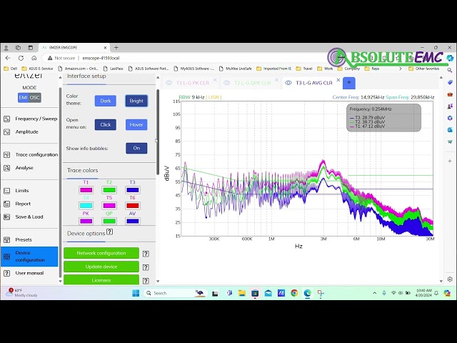 EMSCOPE Software Tutorial by Absolute EMC: Analyzing and Resolving Failures in EUT