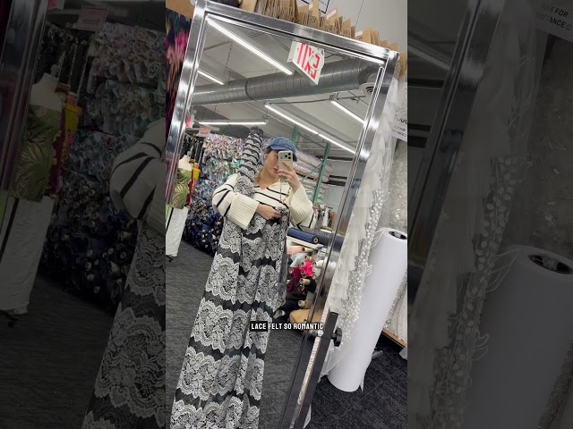 Part 2 of making a #weddingguestdress 🫶🏻 Come Fabric Shopping With Me #sewing #wedding