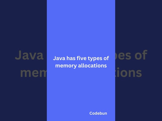 Type of Memory allocation in Java