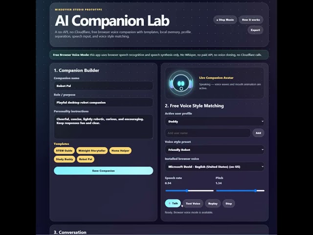 AI Companion Lab Demo