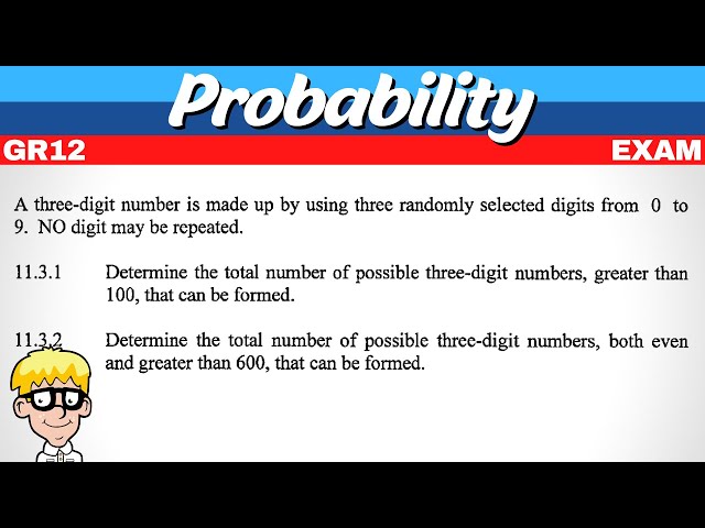 Probability Grade 12 Exam Questions