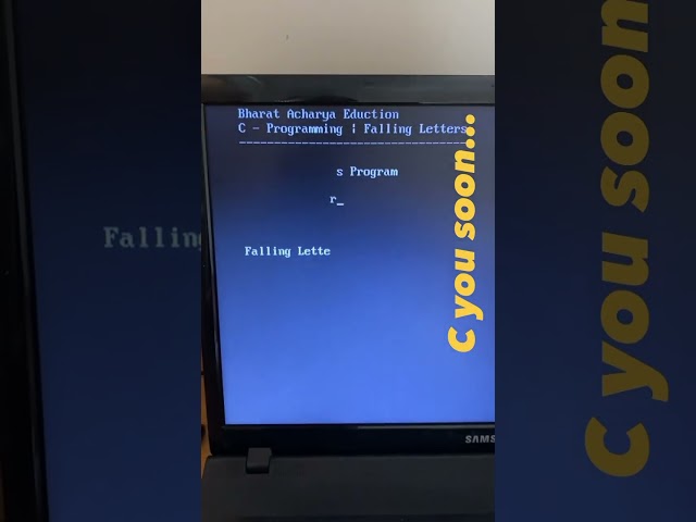 C Programming | Falling Letters | Bharat Acharya