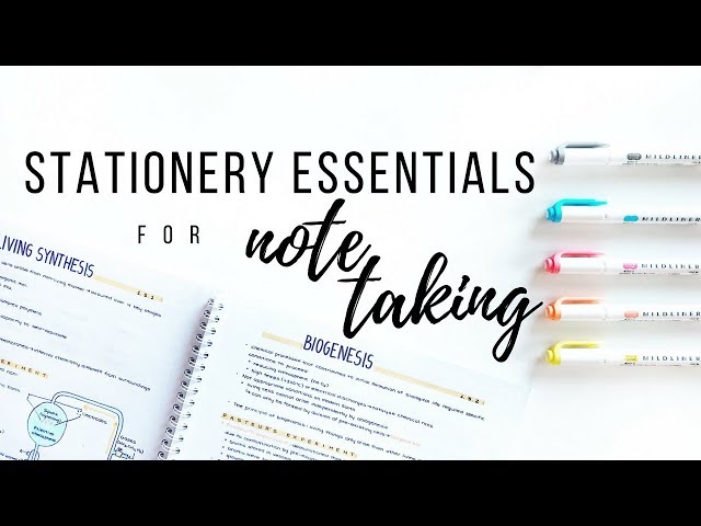 My stationery essentials for note taking - spring 2018 | studytee