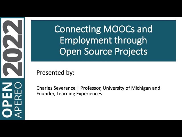 OA22: Connecting MOOCs and Employment through Open Source Projects