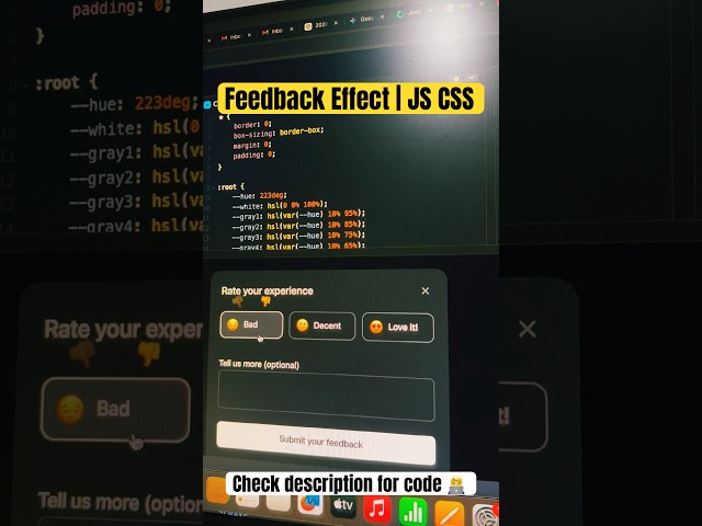 Feedback Effects #htmlcss #javascript #css3 #shorts