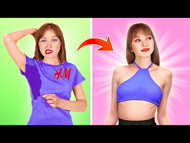 FUNNY CLOTHES HACKS || How To Become Popular At School by 123 GO! GOLD