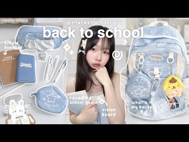 BACK TO SCHOOL prep 2026 🎧🐰 : last highschool year ?! pinterest school girl, vision board + tips