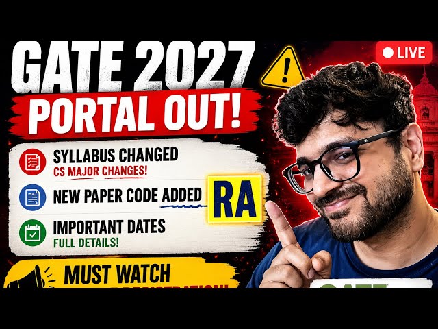 GATE 2027 PORTAL OUT! CS Syllabus Changed 😱| BIG Updates Explained