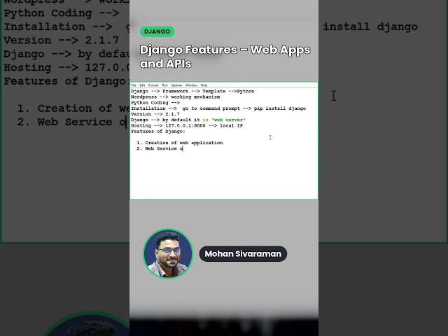 Django - Django Features - Web Apps and APIs #django #python