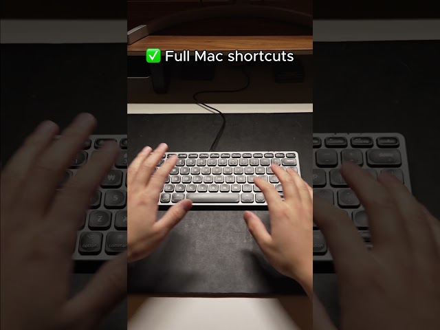A compact Mac keyboard that removes the reason the clutter exists in the first place.