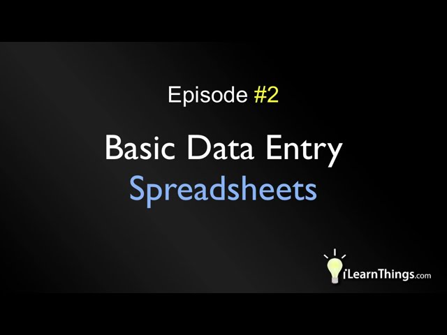 Basic Data Entry