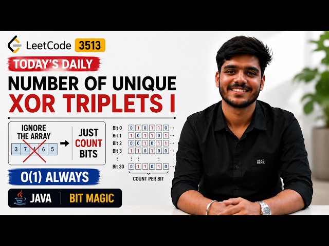 LeetCode 3513 Number of Unique XOR Triplets I | Permutation is the Signal | O(N3) to O(1) | Java
