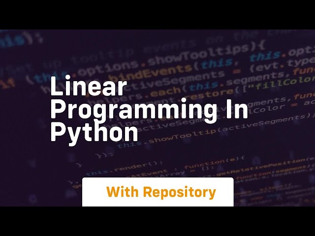 linear programming in python