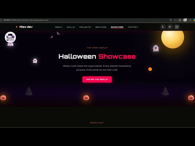  html css Portfolio halloween 🎃Theme| HTML CSS JavaScript| #shorts#easycoding#html#css#javascript