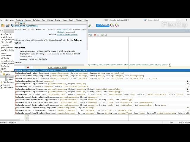 Conexión a BD datos SQLITE3 en java con NetBeans