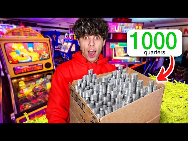 Spending 1,000 Quarters At An Arcade!!