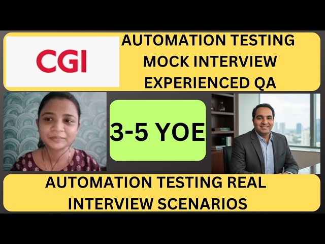 Automation Testing Interview Experience | Real-Time QA & SDET Interview Preparation 2026