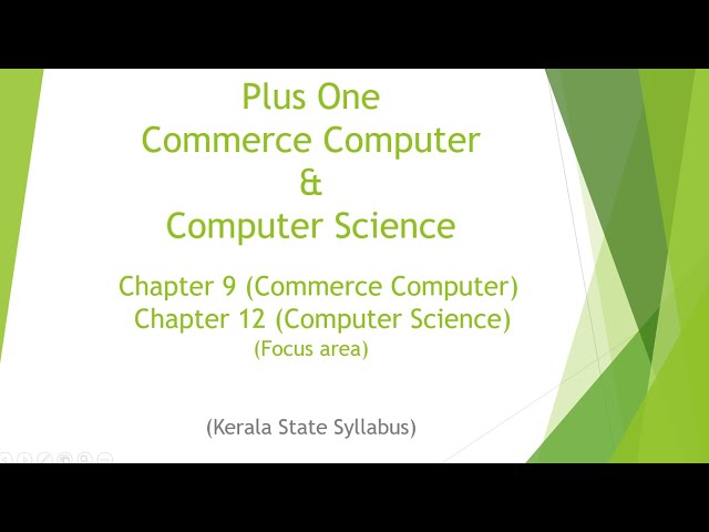 Plus One | Commerce - Chapter 9-Internet | CS - Chapter 12-Internet & Mobile Computing (Focus area)