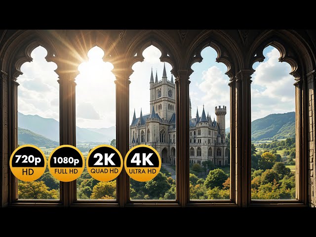 4K Fairytale Window Projector | Medieval Castle Room Décor