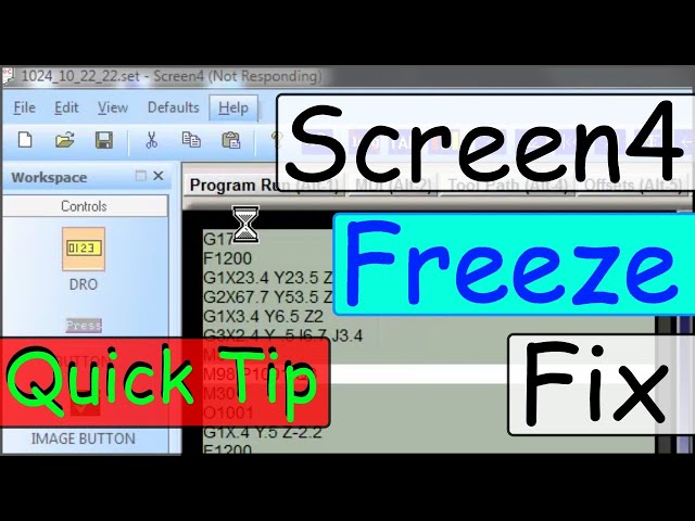 Mach3 | Screen4 Freeze Fix | Quick Tip