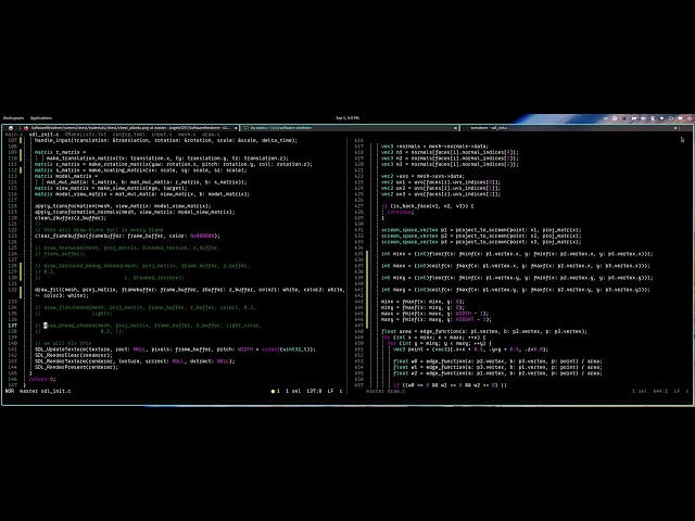 C Graphics Programming Creating a software renderer loading model with uvs and normal and testing9.4