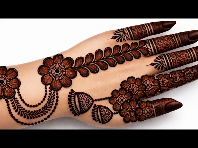 Easy quick Mehndi Designs For Back Hand ll Easy Arabic Mehndi Design For Front Hand|| stylish Mehndi