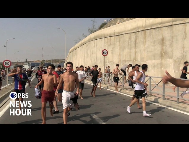 Tens of thousands of migrants enter Spanish territory, then return to Morocco