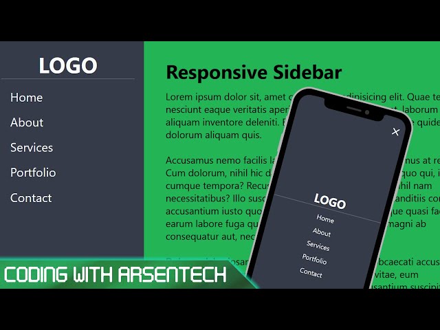 Build a Responsive Sidebar Menu using HTML, CSS & JavaScript!