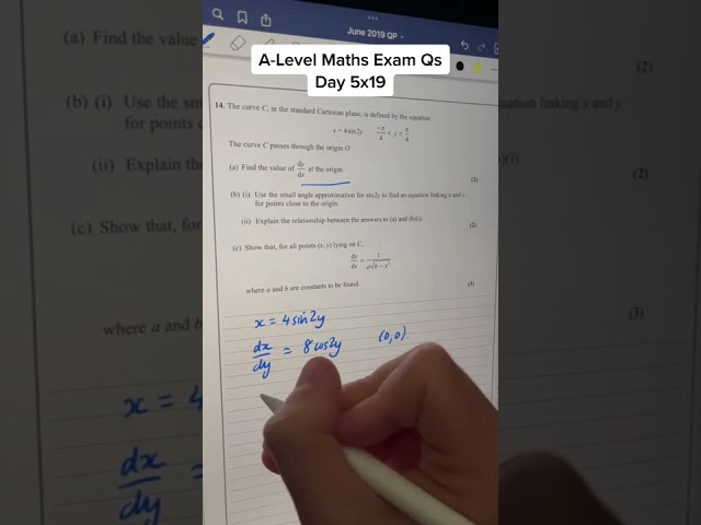 Day 95: Exam Questions • 100 Days of A-Level Maths 🧮