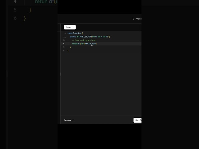 Nth Term of Geometric Progression in Java | Easy Java Coding Problem