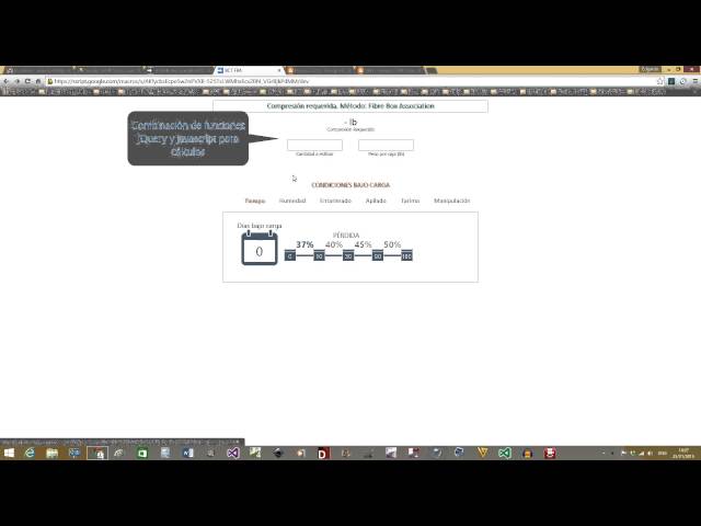 Google HTML Service - Ejemplo práctico: Calculadora Box Compression Test requerido