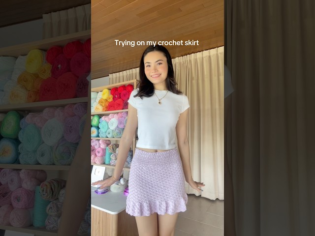 made a tutorial for this skirt! Check it out on my channel💜 #crochet #crocheting #crochettutorial